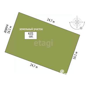 Дом 120м², 1-этажный, участок 4 сот.