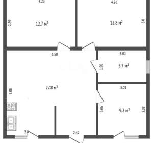Дом 75м², 1-этажный, участок 4 сот.