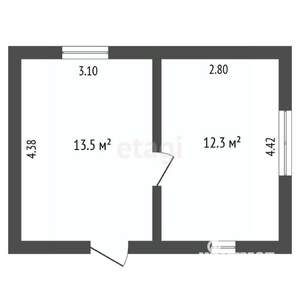 Дом 60м², 1-этажный, участок 6 сот.