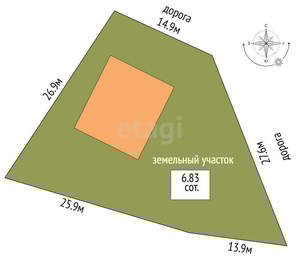 Дом 260м², 3-этажный, участок 7 сот.