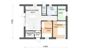 Дом 67м², 1-этажный, участок 6 сот.