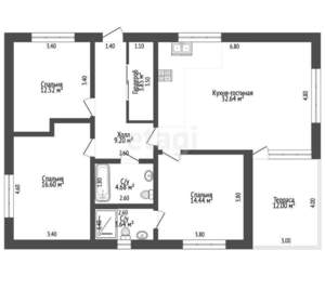 Дом 117м², 1-этажный, участок 4 сот.