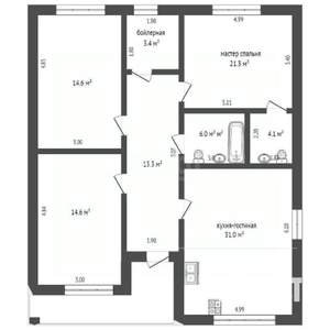 Дом 120м², 1-этажный, участок 4 сот.