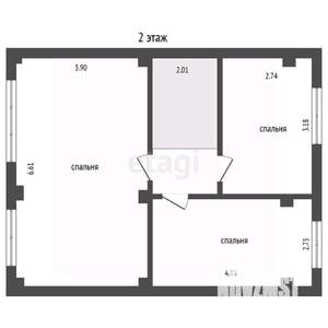 Дом 107м², 2-этажный, участок 4 сот.