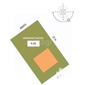 Дача 70м², 1-этажный, участок 4 сот.