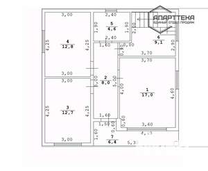 Дом 115м², 1-этажный, участок 4 сот.