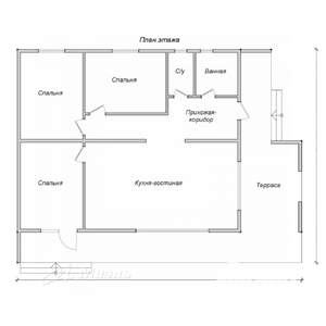 Дом 100м², 2-этажный, участок 4 сот.