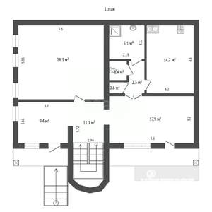 Дом 268м², 3-этажный, участок 6 сот.