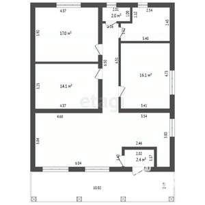 Дом 127м², 1-этажный, участок 4 сот.