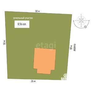 Дом 71м², 1-этажный, участок 9 сот.