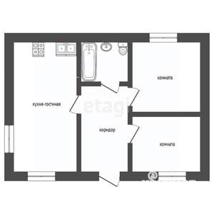 Дом 73м², 1-этажный, участок 7 сот.