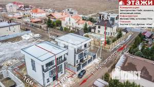 Таунхаус 135м², 3-этажный, участок 3 сот.