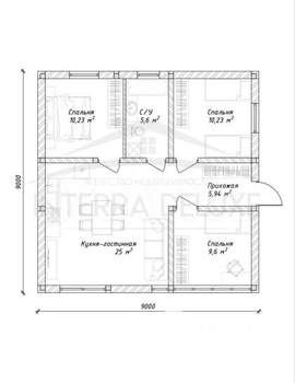 Дом 80м², 1-этажный, участок 4 сот.
