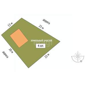 Дом 85м², 2-этажный, участок 4 сот.