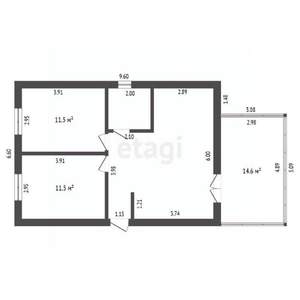 Дом 82м², 1-этажный, участок 3 сот.