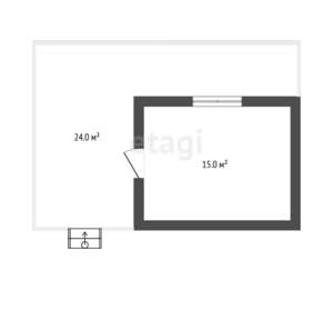 Дом 15м², 2-этажный, участок 6 сот.