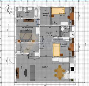 Дом 120м², 1-этажный, участок 4 сот.