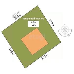 Дом 74м², 1-этажный, участок 4 сот.