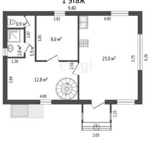 Дом 87м², 2-этажный, участок 4 сот.