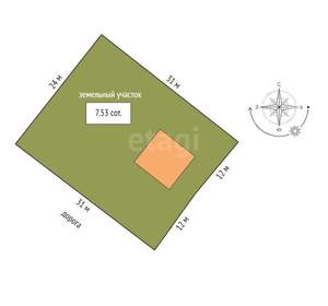 Дом 122м², 2-этажный, участок 8 сот.