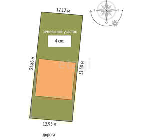 Дом 77м², 1-этажный, участок 4 сот.