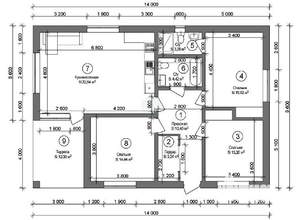 Дом 117м², 1-этажный, участок 6 сот.