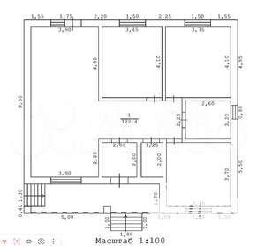 Дом 122м², 1-этажный, участок 10 сот.