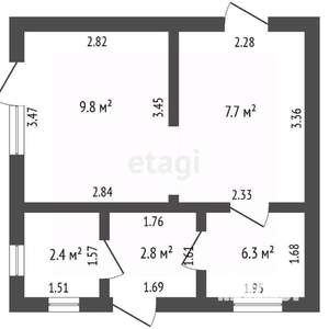 Дом 100м², 1-этажный, участок 4 сот.