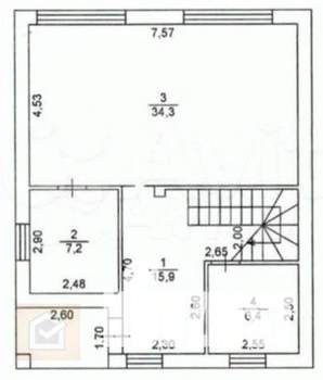 Дача 130м², 2-этажный, участок 4 сот.