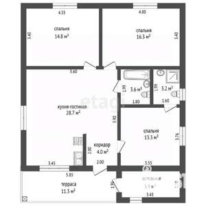 Дача 101м², 1-этажный, участок 4 сот.