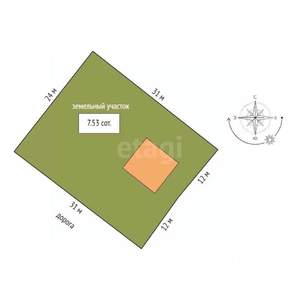 Дом 122м², 2-этажный, участок 8 сот.