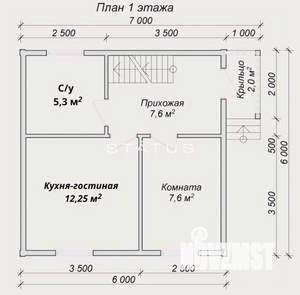 Дом 65м², 2-этажный, участок 4 сот.