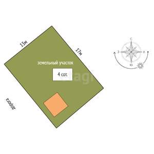 Дом 100м², 1-этажный, участок 4 сот.