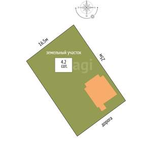 Дом 129м², 2-этажный, участок 4 сот.