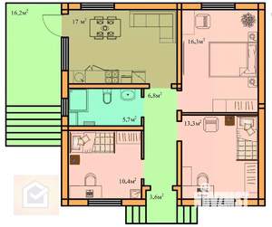 Дом 73м², 1-этажный, участок 5 сот.