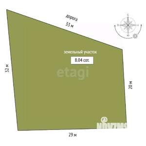 Дом 56м², 1-этажный, участок 9 сот.