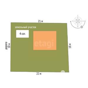 Дом 107м², 2-этажный, участок 4 сот.