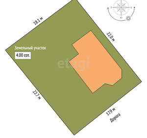 Дом 80м², 2-этажный, участок 4 сот.