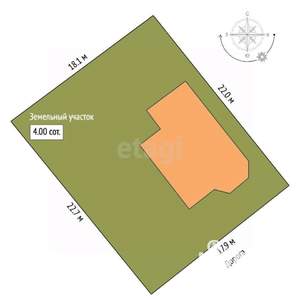 Дом 80м², 2-этажный, участок 4 сот.