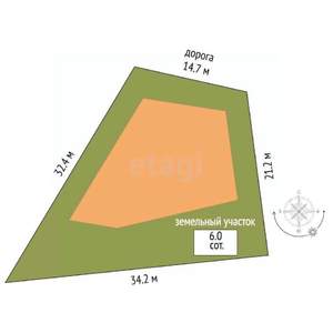 Дом 251м², 2-этажный, участок 6 сот.