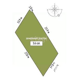 Дом 18м², 1-этажный, участок 4 сот.