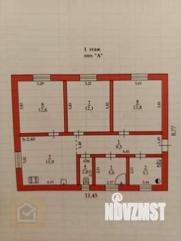 Дом 84м², 1-этажный, участок 4 сот.