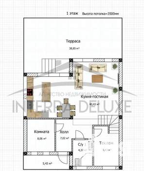 Дом 200м², 2-этажный, участок 5 сот.