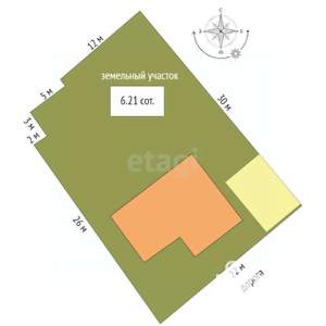 Дом 283м², 3-этажный, участок 6 сот.