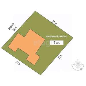 Дом 230м², 2-этажный, участок 5 сот.