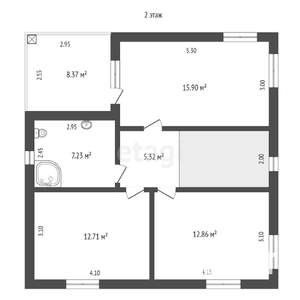 Дом 129м², 2-этажный, участок 4 сот.