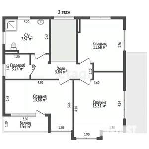 Дом 140м², 2-этажный, участок 6 сот.