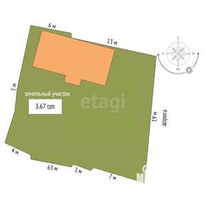 Дом 113м², 2-этажный, участок 4 сот.