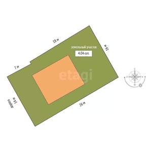 Дом 90м², 1-этажный, участок 4 сот.