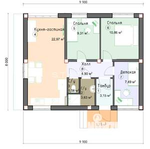 Дом 80м², 1-этажный, участок 5 сот.